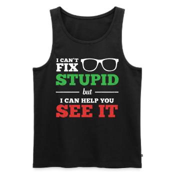 Optometrist Optometrie Augenarzt - Männer Premium Bio Tank Top - Schwarz - Vorne - AI Model Male 178 light (178cm)