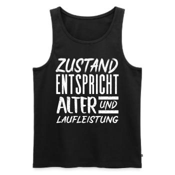 Respektieren Das Alter, - Männer Premium Bio Tank Top - Schwarz - Vorne - Michal (187cm)