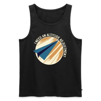 Paper Airplane Pilot Physics Teacher Funny - Men's Premium Organic Tank Top - black - Front - Michal (187cm)