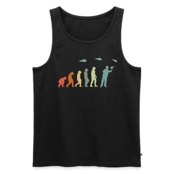 Papier-Flugzeug Piloten Mathe-Lehrer Evolution - Männer Premium Bio Tank Top - Schwarz - Vorne - AI Model Male 178 light (178cm)