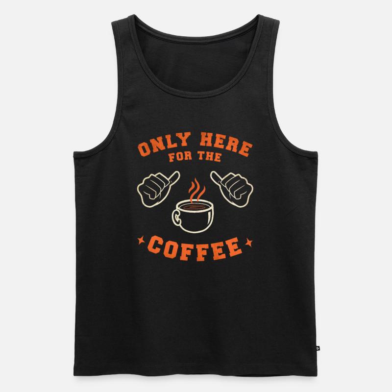 Kaffee Kaffeetrinker Kaffeeliebhaber lustige - Männer Premium Bio Tank Top - Schwarz