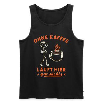 Kaffeetrinker Morgenmuffel Kaffeeliebhaber - Männer Premium Bio Tank Top - Schwarz - Vorne - AI Model Male 178 light (178cm)
