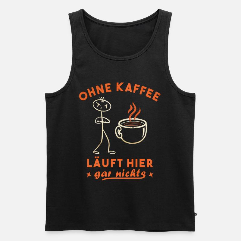 Kaffeetrinker Morgenmuffel Kaffeeliebhaber - Männer Premium Bio Tank Top - Schwarz