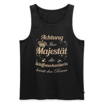 Motorenwärter Frauen-Majestät Damen - Männer Premium Bio Tank Top - Schwarz - Vorne - Michal (187cm)
