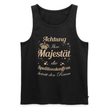 Spediteur Frauen-Majestät Damen - Männer Premium Bio Tank Top - Schwarz - Vorne - Michal (187cm)