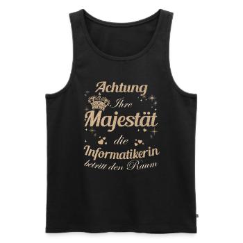Programmierer Frauen-Majestät Damen - Männer Premium Bio Tank Top - Schwarz - Vorne - Michal (187cm)