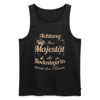 Parkett-Teppich Frauen-Majestät Damen - Männer Premium Bio Tank Top - Schwarz - Vorne - AI Model Male 178 light (178cm)