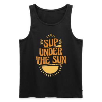 SUP paddle paddle Stand Up Paddle Surf - Débardeur bio Premium Homme - noir - Devant - AI Model Male 178 light (178cm)