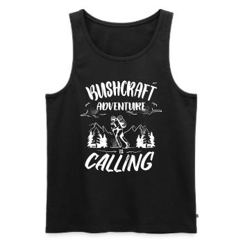 Bushcrafter Survie Randonnée Camping en plein air - Débardeur bio Premium Homme - noir - Devant - Michal (187cm)