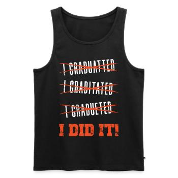 Degree, Graduation - Men's Premium Organic Tank Top - black - Front - Michal (187cm)