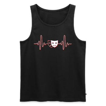 Theater Nerd, Theater masks - Men's Premium Organic Tank Top - black - Front - AI Model Male 178 light (178cm)