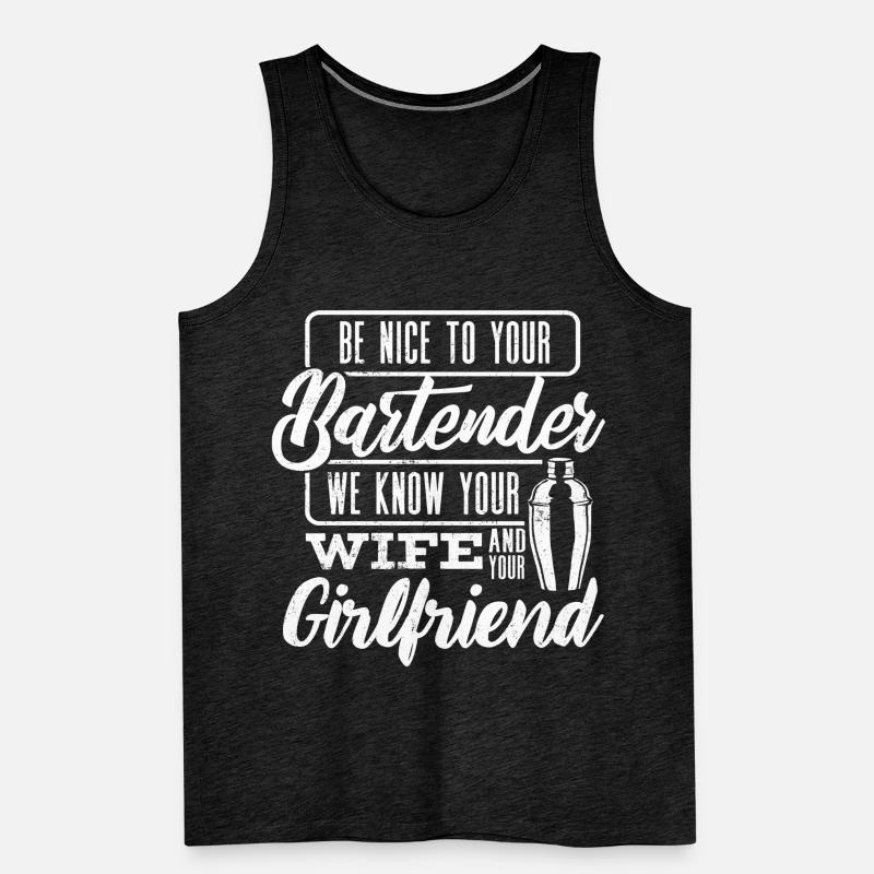 Bartender, Bartender Funny Quote Men's Premium Organic Tank Top