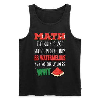 Mathematics, Mathematics Funny Quote - Men's Premium Organic Tank Top - black - Front - AI Model Male 178 light (178cm)