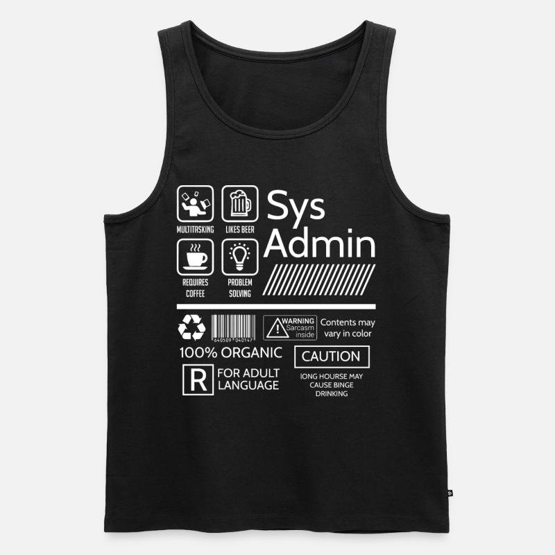 Systemadministrator, Systemadministrator - Männer Premium Bio Tank Top - Schwarz