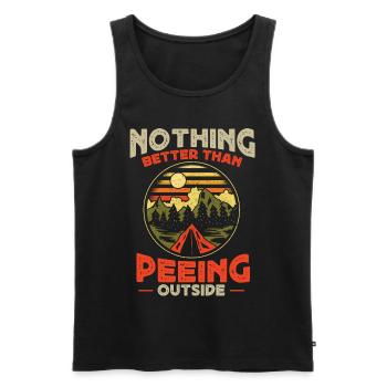 Nichts Besseres Als Draußen Zu Pinkeln - Männer Premium Bio Tank Top - Schwarz - Vorne - AI Model Male 178 light (178cm)