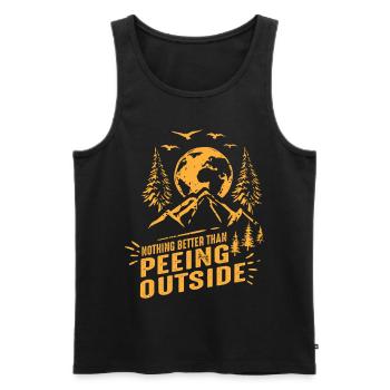 Nichts Besseres Als Draußen Zu Pinkeln - Männer Premium Bio Tank Top - Schwarz - Vorne - AI Model Male 178 light (178cm)