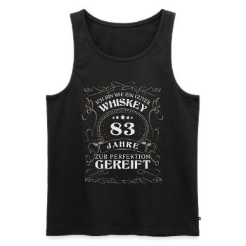 Whisky 83. Geburtstag 83 Jahre Sprüche bin wie - Männer Premium Bio Tank Top - Schwarz - Vorne - Michal (187cm)