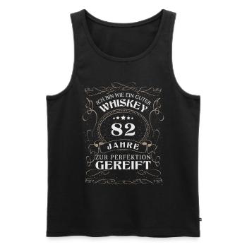 Whisky 82. Geburtstag 82 Jahre Sprüche bin wie - Männer Premium Bio Tank Top - Schwarz - Vorne - Michal (187cm)
