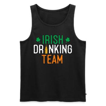 Irish Drinking Team - Men's Premium Organic Tank Top - black - Front - AI Model Male 178 light (178cm)