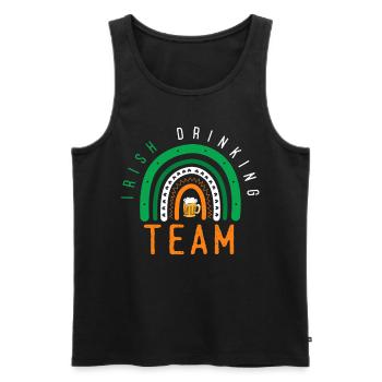 Irish Drinking Team - Men's Premium Organic Tank Top - black - Front - AI Model Male 178 light (178cm)