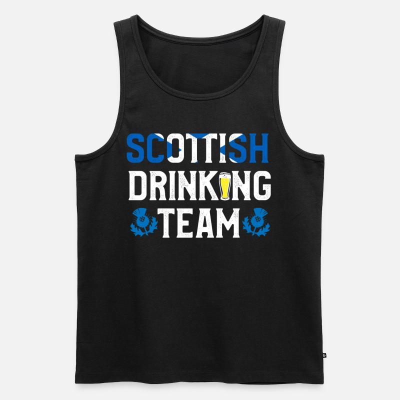 Scottish Drinking Team, Écosse - Débardeur bio Premium Homme - noir