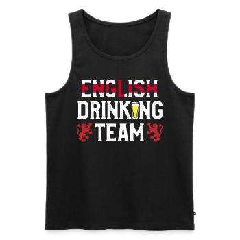 English Drinking Team, Angleterre - Débardeur bio Premium Homme - noir - Devant - AI Model Male 178 light (178cm)