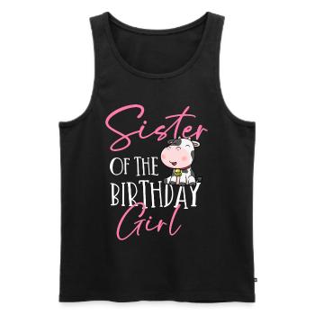Kuhgeburtstag, Bauer Geburtstag Mädchen - Männer Premium Bio Tank Top - Schwarz - Vorne - AI Model Male 178 light (178cm)