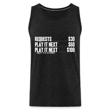 DJ, Clubbing, Demande de chanson - Débardeur bio Premium Homme - charbon - Devant - Alexander (188cm)