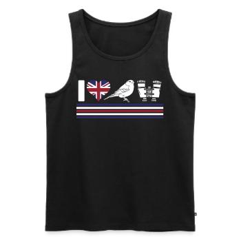 Bird watching, ornithology - Men's Premium Organic Tank Top - black - Front - Michal (187cm)