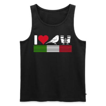 Bird watching, ornithology - Men's Premium Organic Tank Top - black - Front - Michal (187cm)