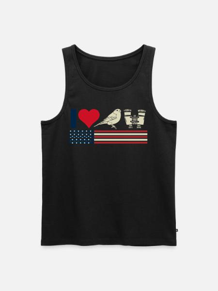 Bird watching, ornithology - Men's Premium Organic Tank Top - black