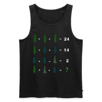 Math Teacher Equation - Men's Premium Organic Tank Top - black - Front - AI Model Male 178 light (178cm)