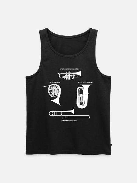 French Horn Player - Men's Premium Organic Tank Top - black