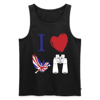Bird watching, ornithology - Men's Premium Organic Tank Top - black - Front - Michal (187cm)