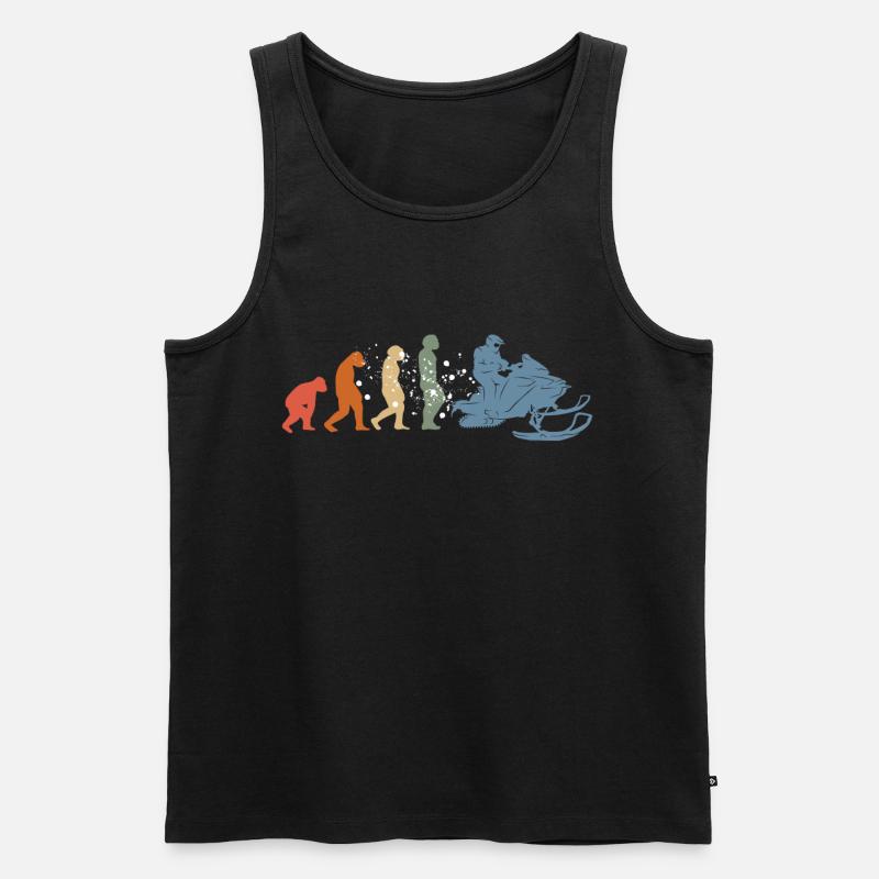 Snowmobile driver Snowmobile Evolution - Men's Premium Organic Tank Top - black