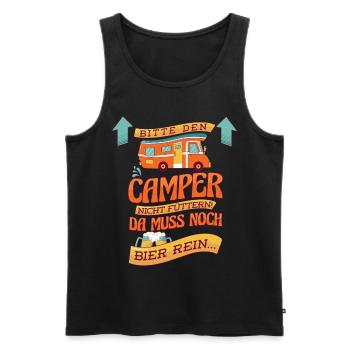 Wohnmobil-Camper Reisemobil Zubehör Camping und - Männer Premium Bio Tank Top - Schwarz - Vorne - AI Model Male 178 light (178cm)