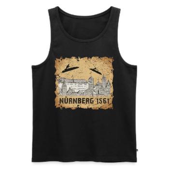 Nuremberg Skyline City Tour Nuremberg Skyline - Débardeur bio Premium Homme - noir - Devant - Michal (187cm)