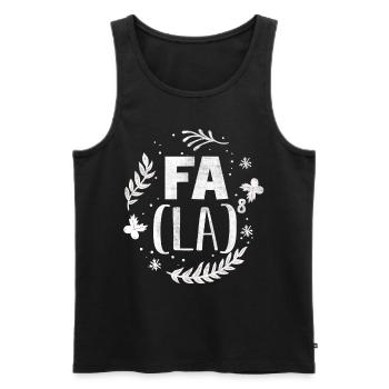 Fa La 8 - Math Teacher Christmas Fa La La - Men's Premium Organic Tank Top - black - Front - AI Model Male 178 light (178cm)