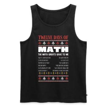 12 Tage Mathematik, Mathenoten - Männer Premium Bio Tank Top - Schwarz - Vorne - AI Model Male 178 light (178cm)