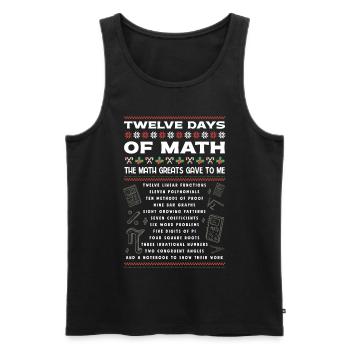 12 Tage Mathematik, Mathenoten - Männer Premium Bio Tank Top - Schwarz - Vorne - AI Model Male 178 light (178cm)