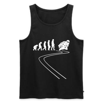 Motorradfahrer Motorcycle Moped Evolution Motorrad - Männer Premium Bio Tank Top - Schwarz - Vorne - AI Model Male 178 light (178cm)