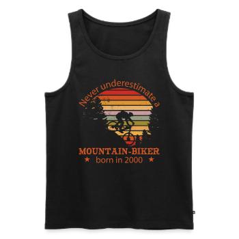 MTB-Mountainbike born in 2000 birthday - Men's Premium Organic Tank Top - black - Front - Michal (187cm)