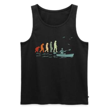 Kajak Kanu RAFTING BOOT Kanufahrer Kanufahren - Männer Premium Bio Tank Top - Schwarz - Vorne - AI Model Male 178 light (178cm)