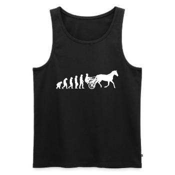 Harnais de chevaux de trot Chevaux de sport équestre - Débardeur bio Premium Homme - noir - Devant - AI Model Male 178 light (178cm)