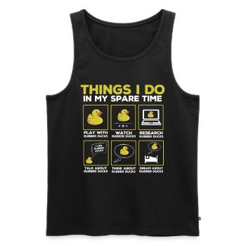 Rubber Duck Fan, Gummienten - Männer Premium Bio Tank Top - Schwarz - Vorne - AI Model Male 178 light (178cm)