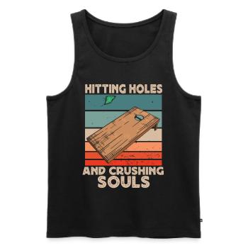 Cornhole, Sitzsack, Sitzsack Werfen - Männer Premium Bio Tank Top - Schwarz - Vorne - AI Model Male 178 light (178cm)
