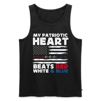 US -patriotische Zitate, Patriot, Patrioten - Männer Premium Bio Tank Top - Schwarz - Vorne - AI Model Male 178 light (178cm)