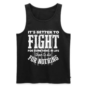 US -patriotische Zitate, Patriot, Patrioten - Männer Premium Bio Tank Top - Schwarz - Vorne - AI Model Male 178 light (178cm)
