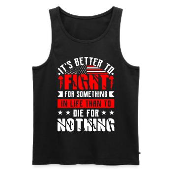 US -patriotische Zitate, Patriot, Patrioten - Männer Premium Bio Tank Top - Schwarz - Vorne - AI Model Male 178 light (178cm)