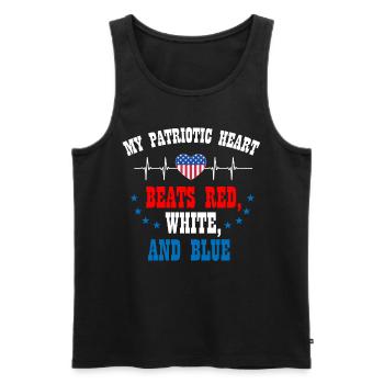 US -patriotische Zitate, Patriot, Patrioten - Männer Premium Bio Tank Top - Schwarz - Vorne - AI Model Male 178 light (178cm)